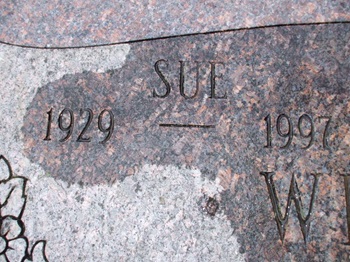 Sue Stonebraker Wienhorst gravestone, Class of 1946