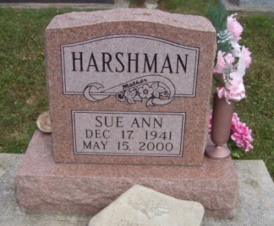 Sue Swim Harshman gravestone, Class of 1960