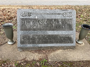 Tom Cowsert gravestone, Class of 1970