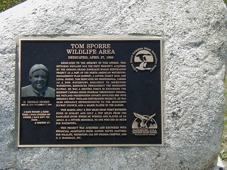 Tom Sporre memorial plaque, Class of 1968
