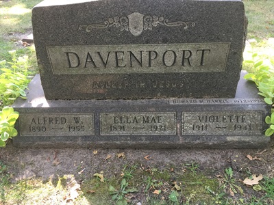 Violette Nelson Harris gravestone, Class of 1930