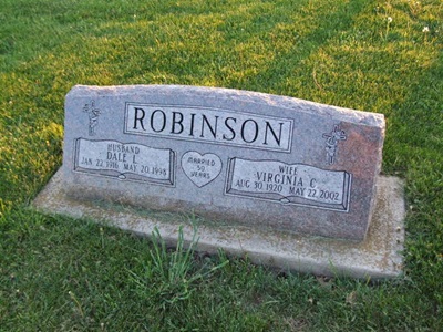 Virginia Frye Robinson gravestone, Class of 1938