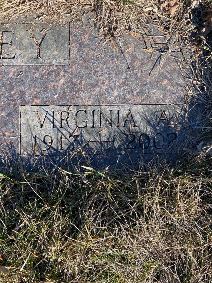 Virginia Wininger Ramsey gravestone, Class of 1935