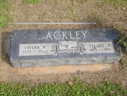 Vivian Belkow Ackley gravestone, Class of 1945