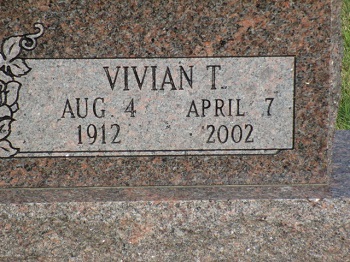 Vivian Temple Miller Owens gravestone, Class of 1931