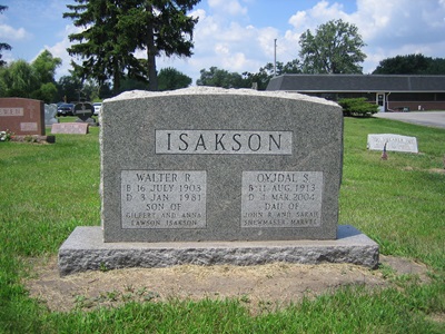 Walter Isakson gravestone, Class of 1921