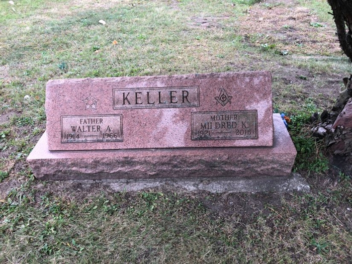 Walter Keller, Class of 1934, gravestone
