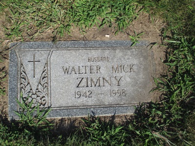 Walter "Mick" Zimny gravestone, Class of 1960