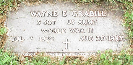 Wayne Grabill gravestone, Class of 1938