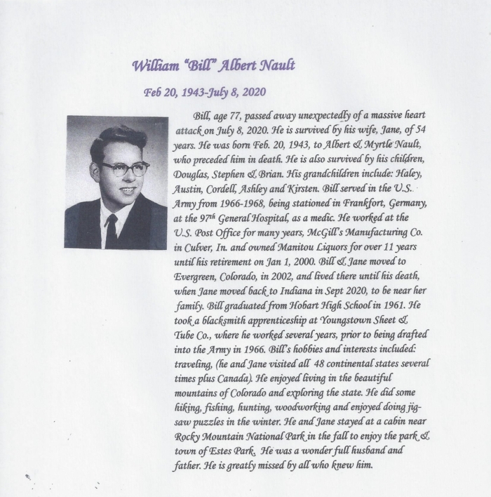 William (Bill) Nault, Class of 1961