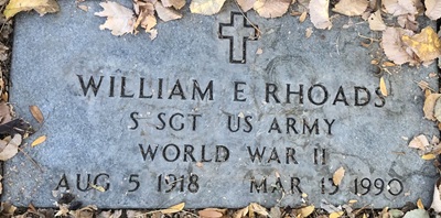 William (Billy) Rhoads gravestone, Class of 1936
