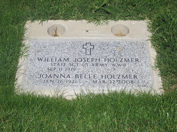 William (Bill) Holzmer gravestone, Class of 1937
