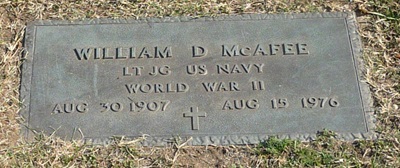 William McAfee gravestone, Class of 1926