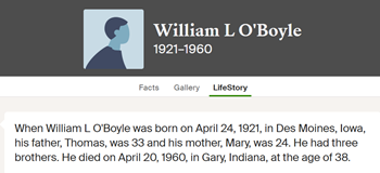 William O'Boyle, Class of 1939