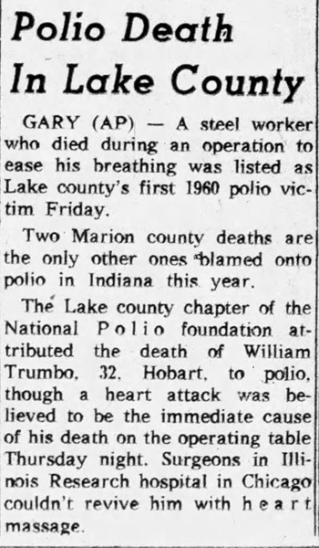William Robert Trumbo obit notice, Class of 1950