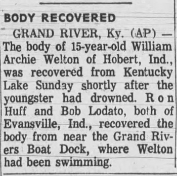 William Welton obituary article, Class of 19