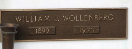 Williwm (Will) Wollenberg gravestonw, Class of 1917